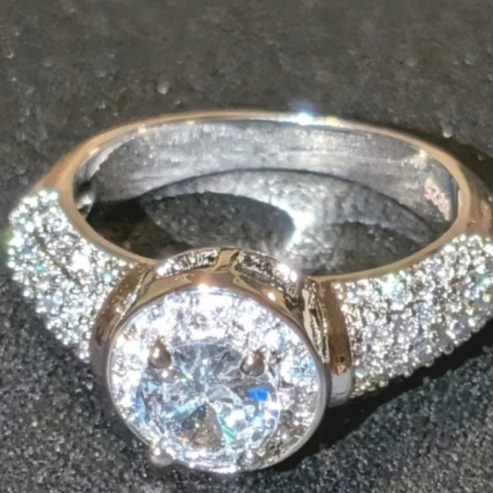 Stunning Unisex 3 Ct Cushion Lab Created Diamond 925 Silver Ring Sz 7